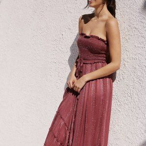 Anthropologie x PQ Smoked Maxi Dress